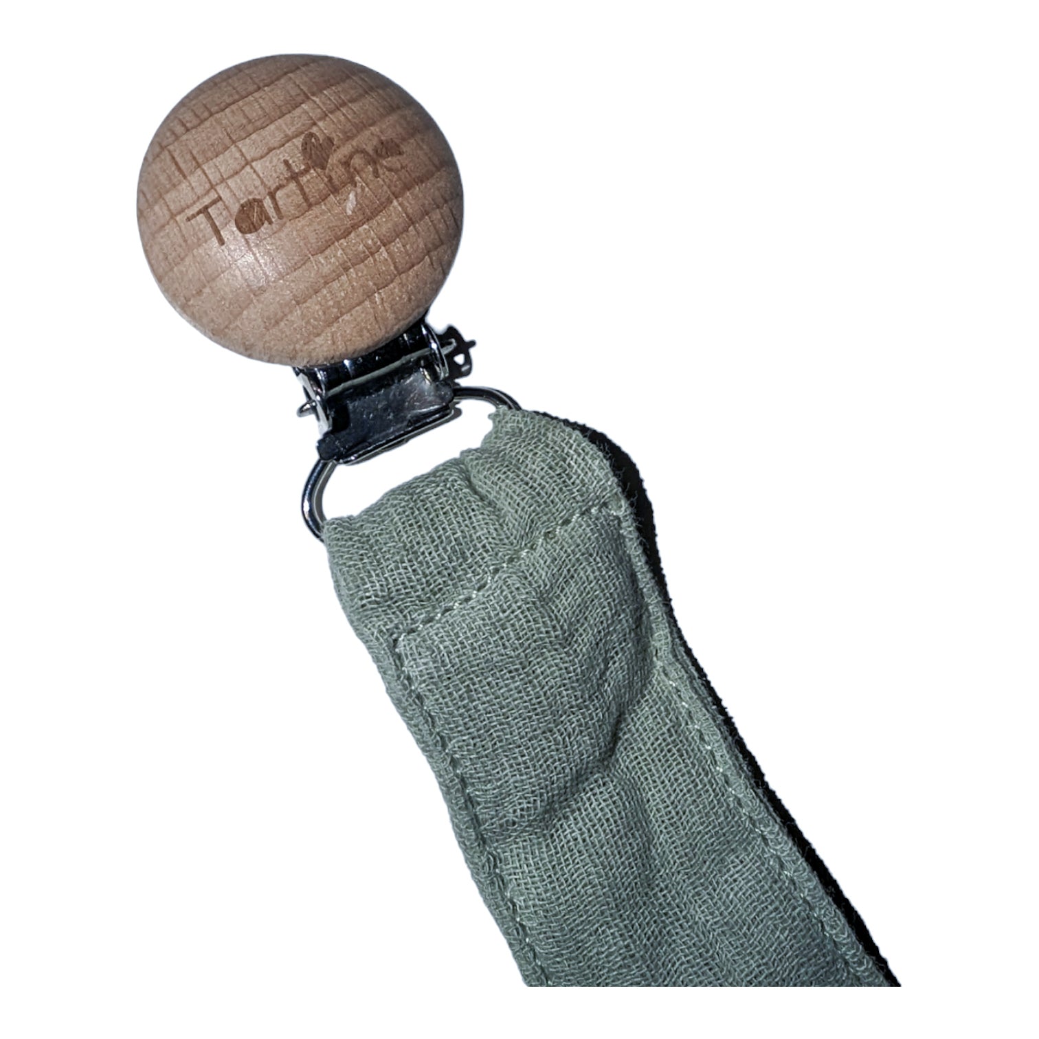 Attache-suce en tissu unie avec prenom Boutique Tartine