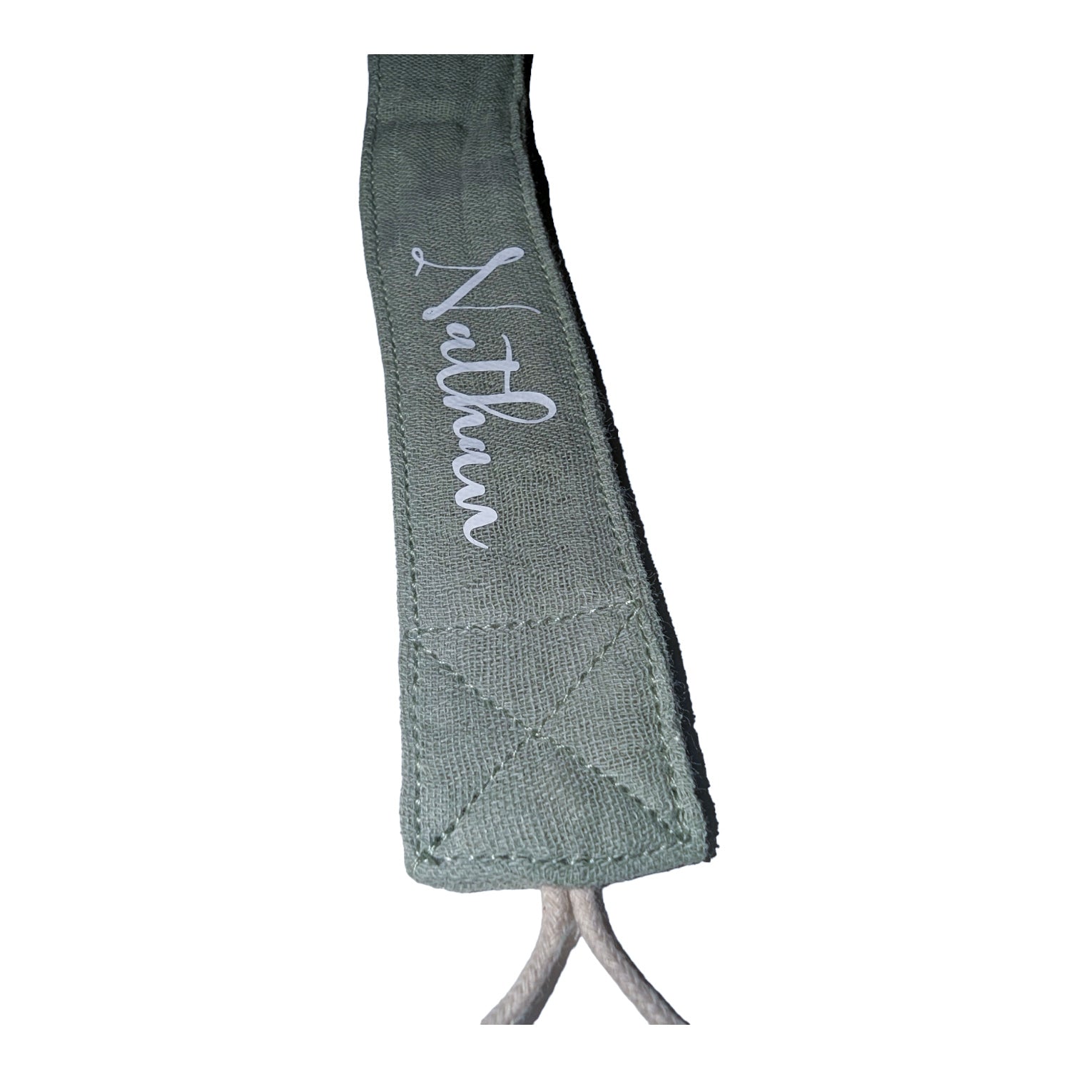 Attache-suce en tissu unie avec prenom Boutique Tartine