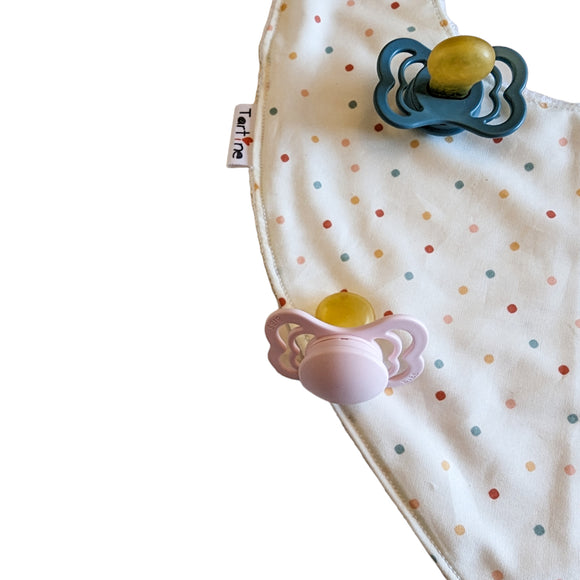 Nouveau: Bavoir absorbant pour bébé - POIS PASTEL