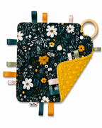 Doudou étiquettes Floral en minky Boutique Tartine