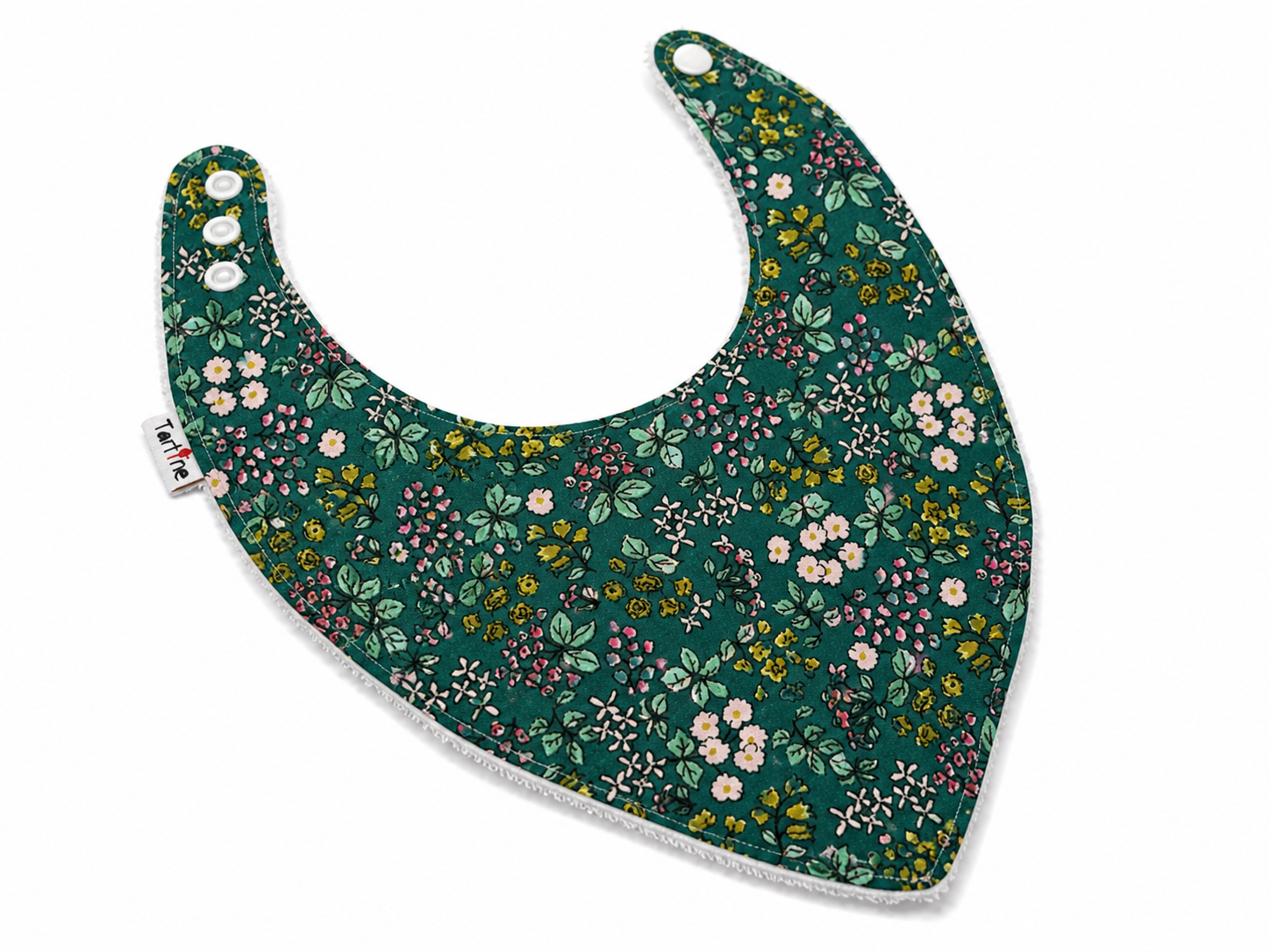Bavoir Floral en coton et ratine de bambou Boutique Tartine