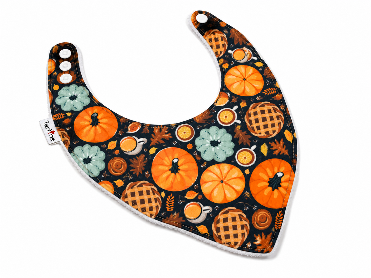 Bavoir Halloween en coton et ratine de bambou