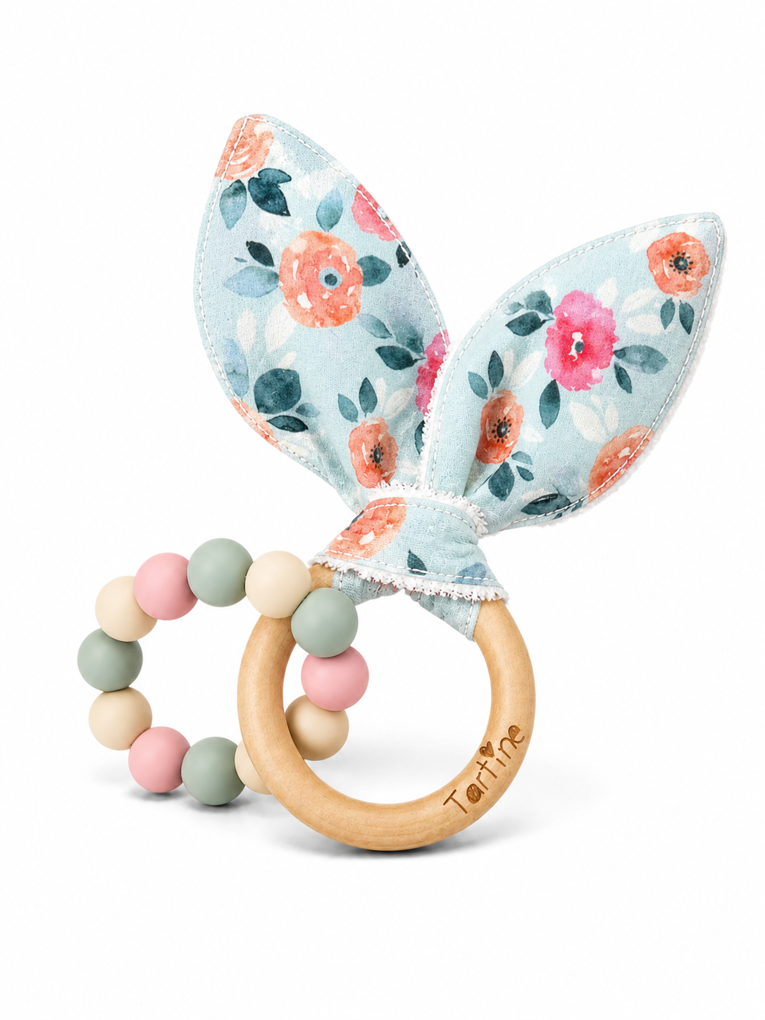 Jouet dentition - Oreille de lapin Floral Boutique Tartine