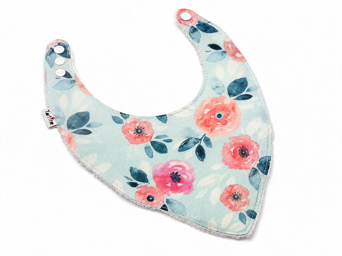Bavoir Floral en coton et ratine de bambou Boutique Tartine