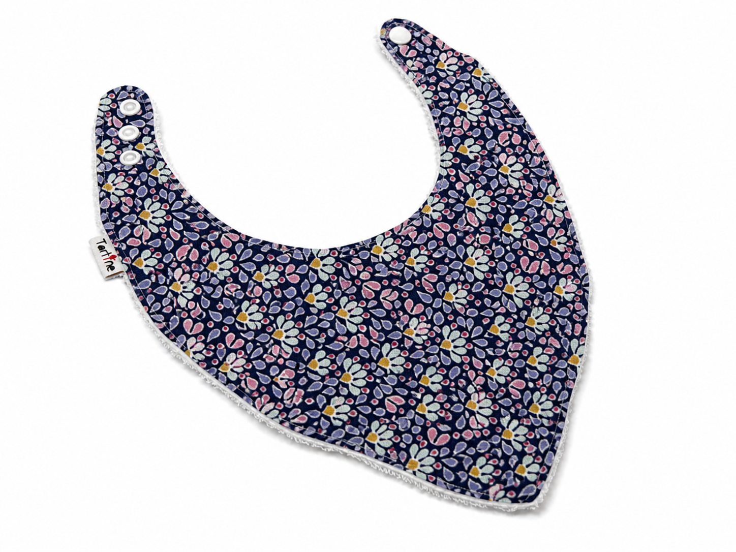 Bavoir Floral en coton et ratine de bambou Boutique Tartine