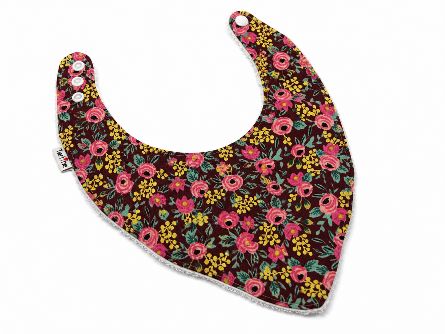 Bavoir Floral en coton et ratine de bambou Boutique Tartine