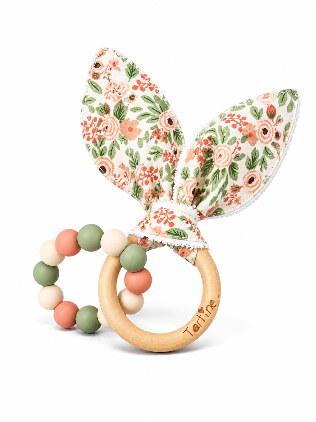 Jouet dentition - Oreille de lapin Floral Boutique Tartine