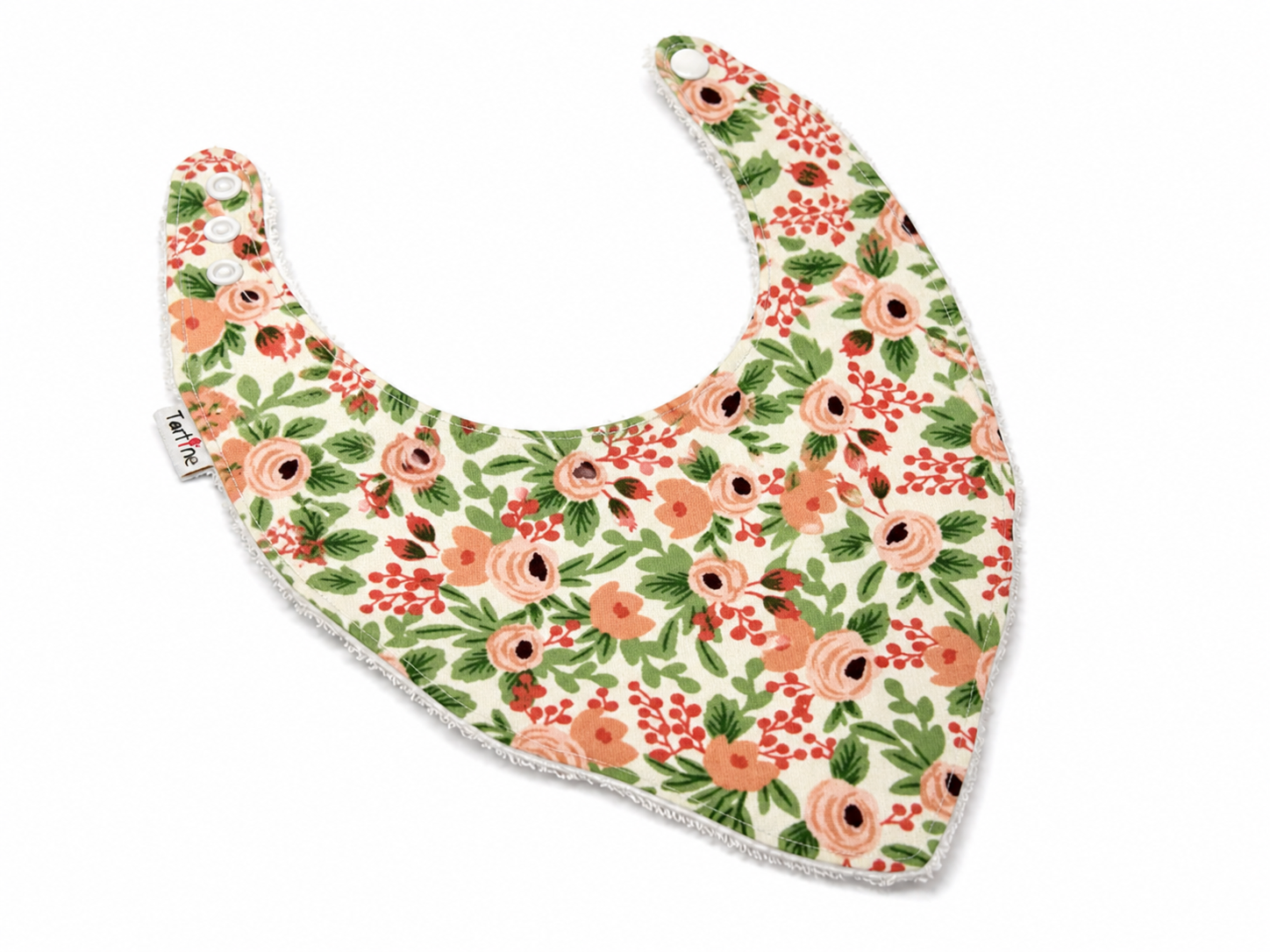 Bavoir Floral en coton et ratine de bambou Boutique Tartine