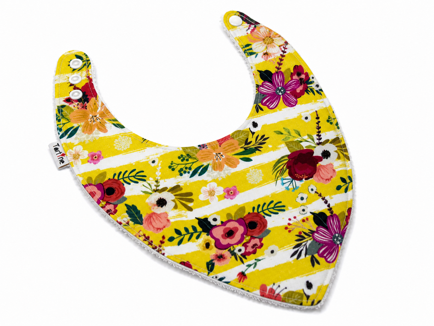 Bavoir Floral en coton et ratine de bambou Boutique Tartine