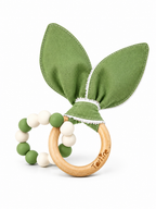 Jouet dentition - Oreille de lapin Uni Boutique Tartine Vert Amande