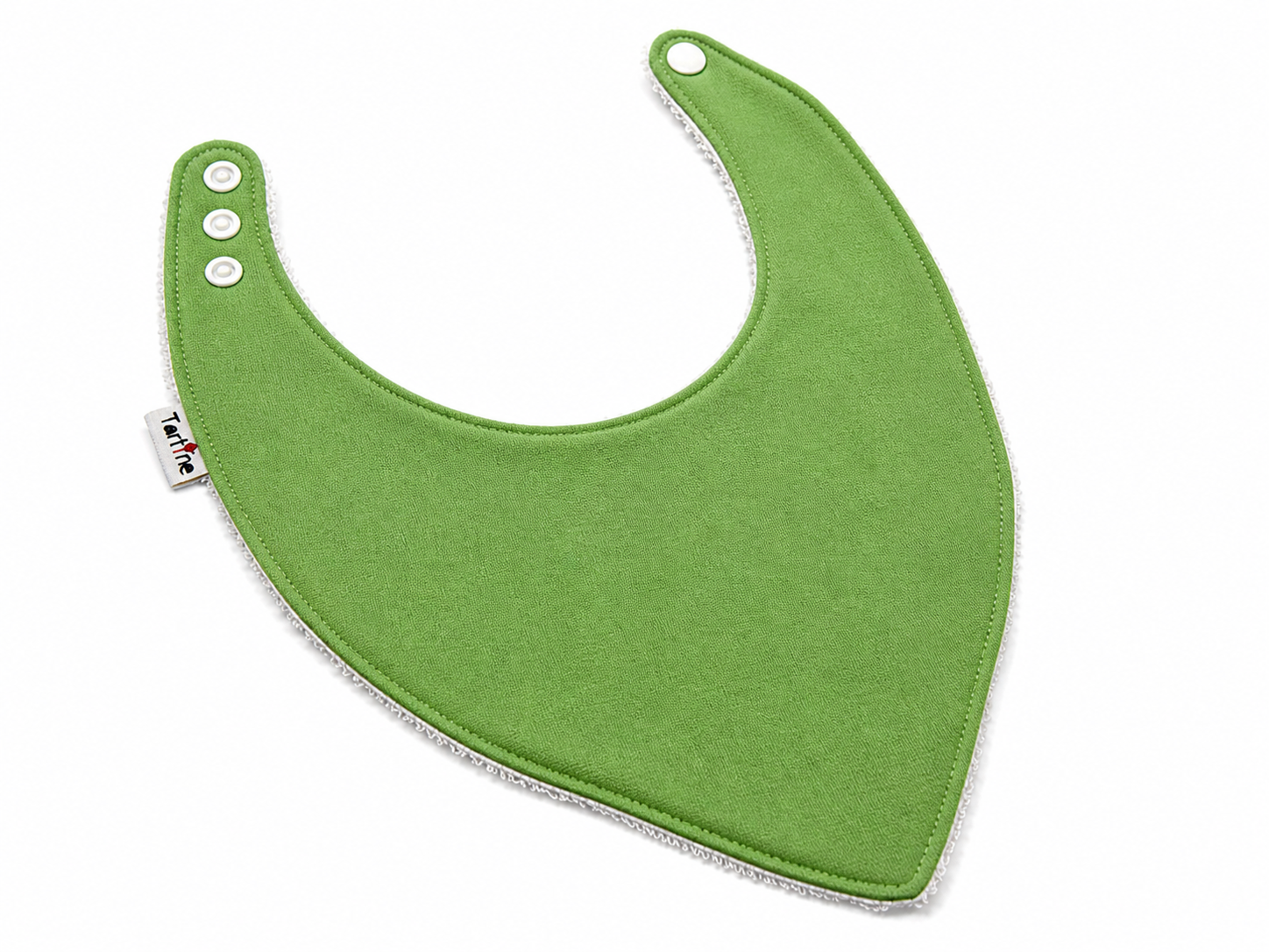 Bavoir Uni en coton et ratine de bambou Boutique Tartine Personnalisé / Vert Amande