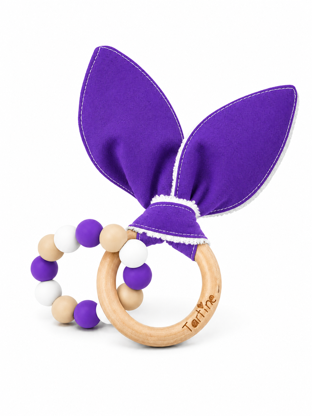 Jouet dentition - Oreille de lapin Uni Boutique Tartine Violet