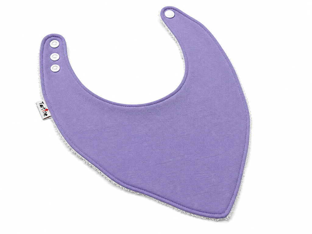 Bavoir Uni en coton et ratine de bambou Boutique Tartine Personnalisé / Violet Lavande