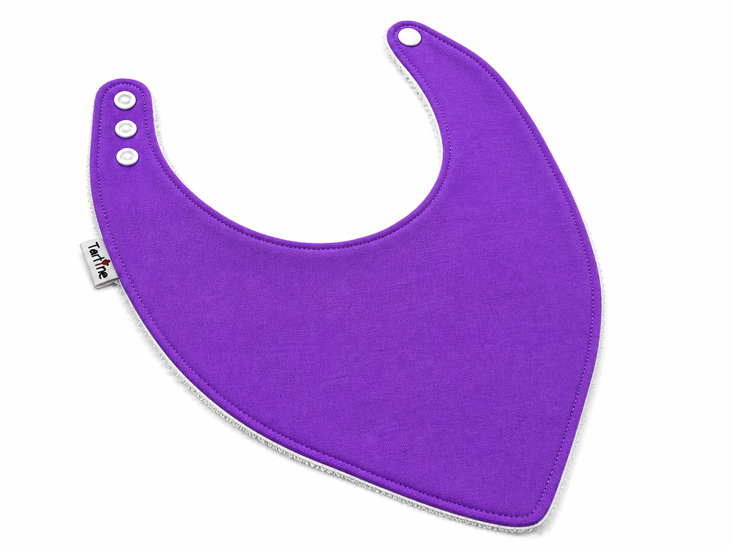 Bavoir Uni en coton et ratine de bambou Boutique Tartine Personnalisé / Violet amethyste