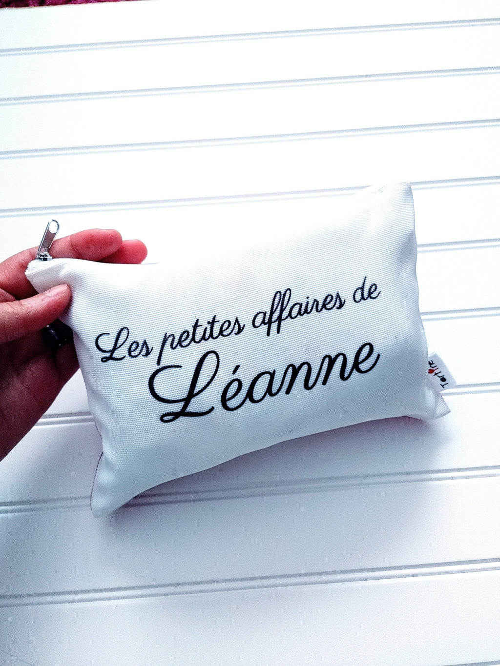 Pochette / Trousse Personnalisée - " Les petites affaires de..." Boutique Tartine