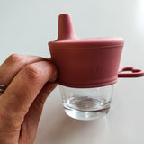 Couvercle/Bec pour verre - Silicone alimentaire