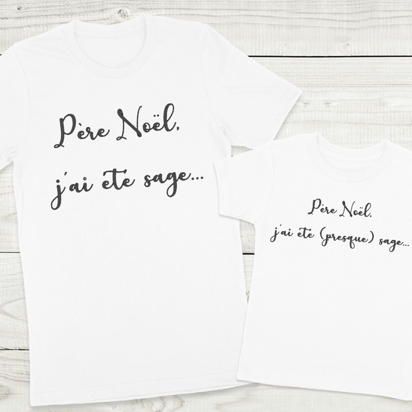 T-shirt Personnalisé Homme - Noel - Sage / Presque sage