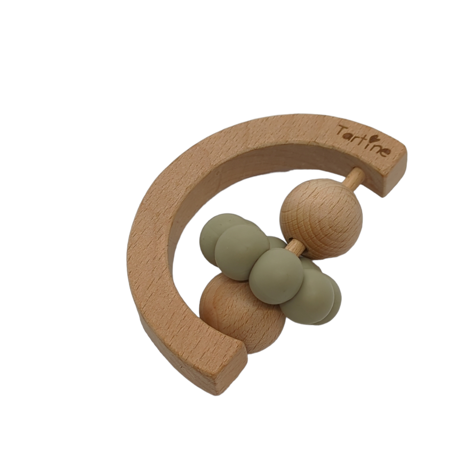 Hochet bébé - Arc de cercle en bois coloré