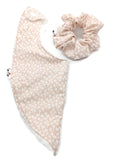 Bavoir absorbant pour bébé - Liberty rose pale - coton et ratine de bambou